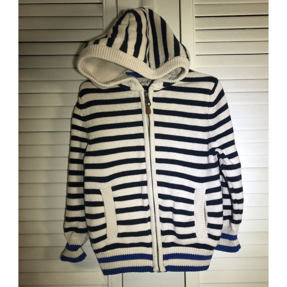 H & M Size 4-6 Striped Zip Up Sweater